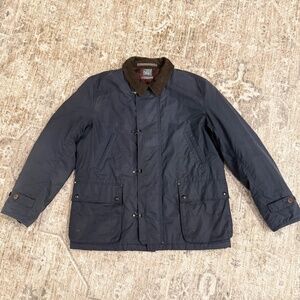 JCrew Field Coat Woodland Jacket Trade Sporting Good Men XL Navy + Plaid Flannel
